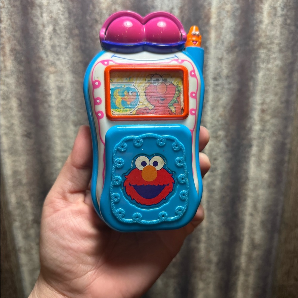Sesame Street Elmo Kids Toy Phone - Blue and Pink